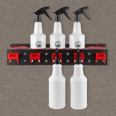 2 Pcs Spray Bottle Storage Rack, Wall Mount Bottle Organizer Car Detailing, Stee