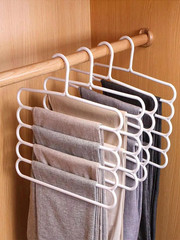 1/5/10Pcs White Multi Layer Clothes Hanger Closet Organizer NEW