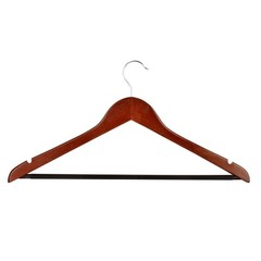 Honey-Can-Do No Slip Wooden Coat Hangers, Cherry Wood, 24-Pack 24 Pack,