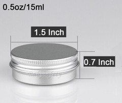 Aluminum Round Metal Tins,Storage Jar Candle Lip Balm Cosmetic Sample Containers