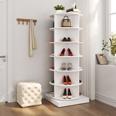 6 Tier Rotating Shoe Rack Tower 360° Spinning Shoe Display Carousel
