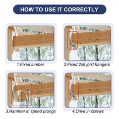 Joist Hangers 2×8 for Wood 18 Gauge Galvanized Face Mount Joist Hanger Bracke…