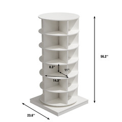 6 Tier Rotating Shoe Rack Tower 360° Spinning Shoe Display Carousel