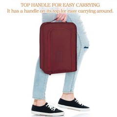 Waterproof Foldable Shoe Bag With Handle Travel Sports Gym Carry Case Storage