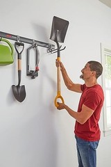 Rubbermaid FastTrack Garage Storage Utility Hooks, 5 Piece, All in One Rail Hook