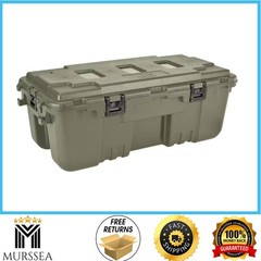Plano Box Storage 27-Gal. Hinged Gal. Olive Drab Green 27-Gal Waterproof, NEW