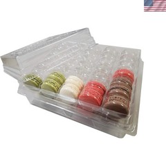 Food-Grade Macaron Storage Box – Includes 4 Trays & Freezer Safe Design