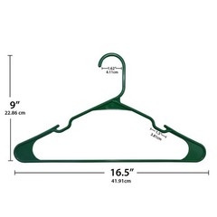 50 Pack Plastic Hangers Clothes Organizer W/ Notches Strap Safety Adult Durable