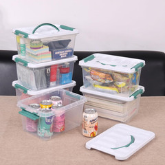 6-Pack 6 Quart Clear Plastic Storage Bins with Lids and Handles