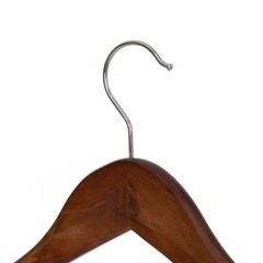 Solid Wood Suit Hangers 60 Pack 5 Count Walnut Finish Swivel Hook Pants Bar New