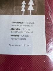 ZOBER Christmas Wrapping Paper Storage Bag Holds 40″ Rolls Holiday Organizer NEW