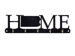 Pennsylvania Home State Shape Key Holder Hanger Rack Housewarming Wall Gift