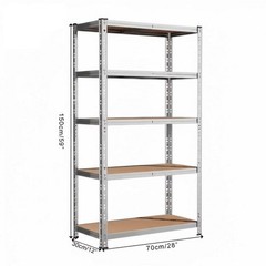 Heavy Duty Metal Storage Rack 5-Tier Adjustable Shelving Unit, Garage or Warehou