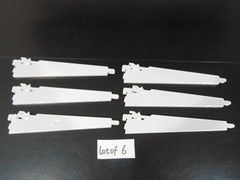 LOT OF 6 Rubbermaid 12.5” Shelf Bracket Double Slot Hang Configuration Closet