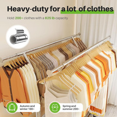 HOKEEPER Heavy Duty Clothes Rack Load 625 LBS, Clothing Rack for Hanging Clothes