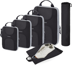 Compression Packing Cubes, 6 Set Packing Cubes for Suitcases, Lightweight Suitca