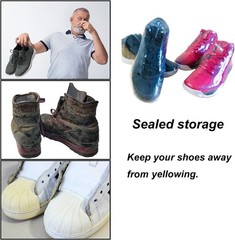 50 Pcs Shoe Shrink Wrap Bags 10×17.7 Inches Sneakers Shoes Protector