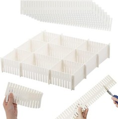 DIY Grid Drawer Dividers Adjustable Sock Underwear Dresser Drawer Organizers US