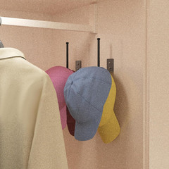 2 Pack Stainless Steel Hat Racks Baseball Cap Organizer Holder Black 6in