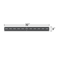 Akro-Mils 2-Pack 32in Heavy Duty Wall Mount Steel Louvered Rail Organizer