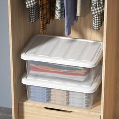 14 Quart Clear Plastic Storage Bin Stackable Latching Box Organizer Lid 2 PCS