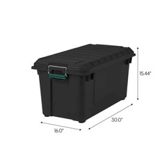 IRIS Storage Bin 21 Gal Plastic Heavy Duty Stackable Lockable Weatherproof Tote