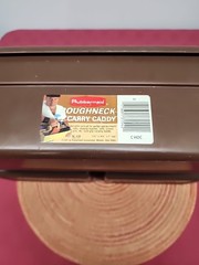 Vintage Rubbermaid Roughneck Carry Caddy Chocolate Brown #3154 Original Sticker