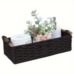 Handmade Paper Rope Storage Basket For Bathroom Decor