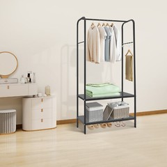 Clothes Rack with Bottom Shelves, Home Clothes Rack, Standing Clothes Rack New