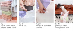 No Pump 3D Vacuum Storage Life Space Saver Better Life Space Bags 1/2/3/5Pcs