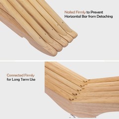 ELONG HOME Solid Wooden Hangers 20 Pack, Wood Suit Hangers with Extra Smooth …