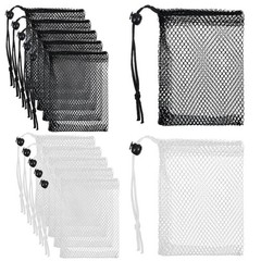 10 Pcs Small Mesh Bags Drawstring Nylon Mini Mesh Storage Bags Pouches