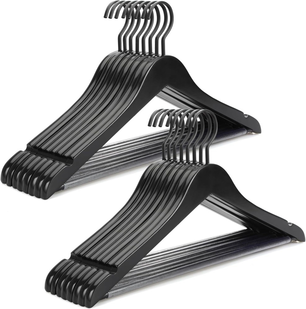 Premium Wooden Hangers Luxury Boutique Wood Hangers W/ Extra Thick Hook