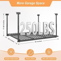 Heavy Duty Garage Ceiling Storage Rack 250lbs Capacity Organizer Shelf New