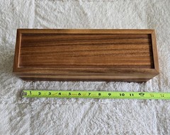 LIPPER INTERNATIONAL SOLID WOOD WALNUT STORAGE/ORGANIZER BOX WITH LID-12.5″ x 4″