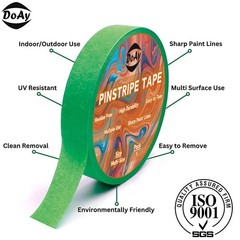 5 Rolls Pinstripe Tape – Masking Tape 1/16″, 1/8″, 1/4″, 1/2″, 3/4″ – Thin Pa…