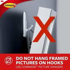 Command Small Metallic Hooks Brass Color, 4 and 5 4 Hooks,