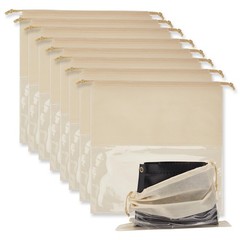 8 Pcs 17.7 x 17.7 Inches Non Woven Dust Bags for Handbags, Dustproof Drawstri…