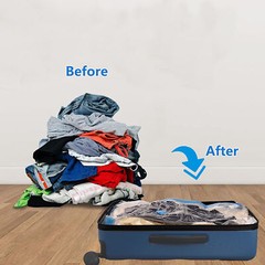 12x Jumbo Vacuum Storage Bags Space Saver Seal Clear Compression Bag Organizer