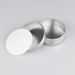 2oz Aluminum Tin Screw Top Round Metal Container With Lid,Storage Jar Travel can