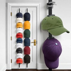 2Pack Hat Organizer for Baseball Caps Hat Rack for Wall with Display Hooks -…