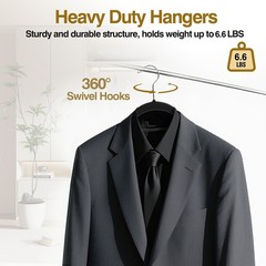 Ueakpic Plastic Hangers 50 Pack 16.5 In Heavy Duty Clothes Hangers 360 Swivel