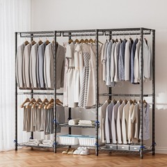 960LBS Heavy Duty Garment Rack Clothes Rack Freestanding Closet Clothing Shelves