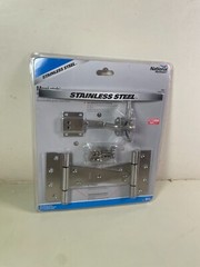 National Hardware Stainless Steel Gate Hardware Kit N343-434 Gate Latch T Hinges