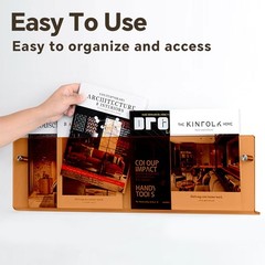 2 Pack Acrylic Magazine Holder Acrylic Magazine Rack Wall Mounted Floating Books