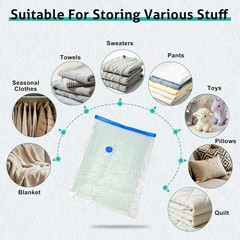 10 x Jumbo Vacuum Storage Bags Travel Space Saver Garment Seal Clothes Organizer