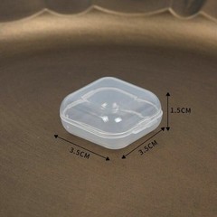 10-100PCS Mini Clear Plastic Small Box Hook Jewelry Earplugs Container Case
