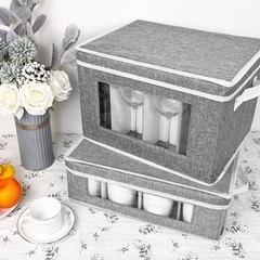 homyfort Mug Storage Box, China Containers Organizer Hard Shell Grey