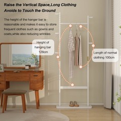 71″Coat Racks solid wood hanger Solid environmental protection easy to assembleW