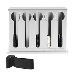 Silver 12.59*3.54*9.25“ 5 Compartment Stainless Steel Cutlery Organizer With Lid